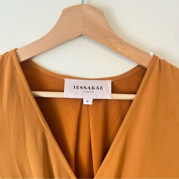 Jessakae Collection Marigold Long Maxi Dress Size Small Chiffon - Picture 5 of 10